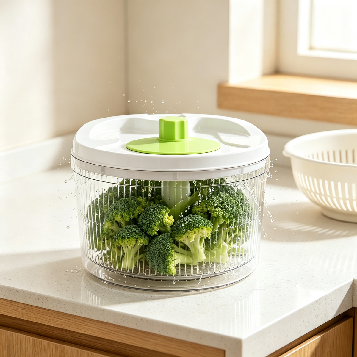 ๐ฅ Salad Spinner | Clear Food-Grade Bowl | Everyday Kitchen Prep