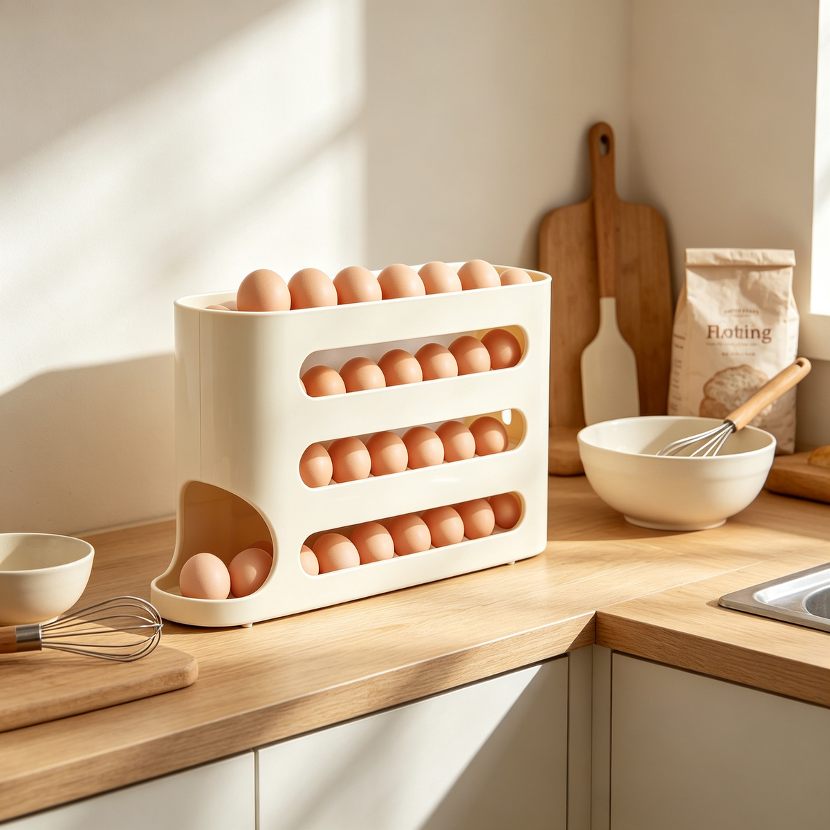 ๐ฅ Egg Organizer | Space-Saving Storage | Fridge & Countertop Use